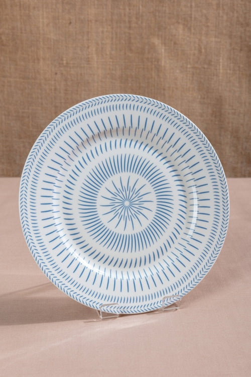 Blue & White Nautical Ceramic Salad Plate
