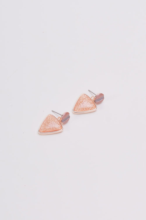 Coral Pendant Statement Earrings