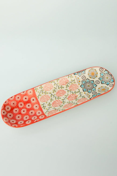 Eclectic Oval Colourful Platter
