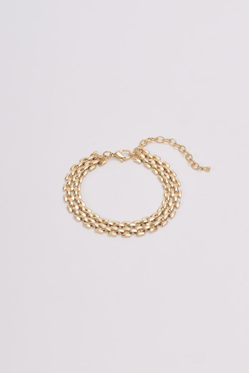 Gold Woven Link Bracelet