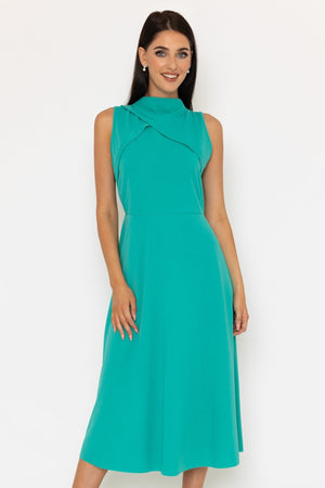 Carraig Donn Layla Aqua Green Midi Dress