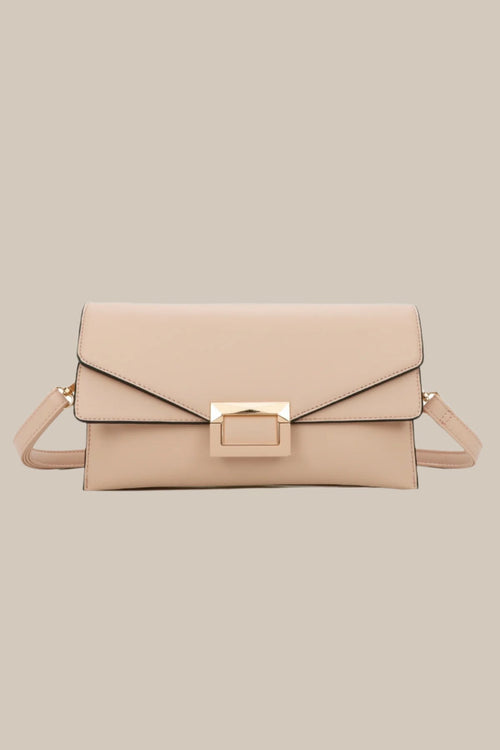 Pink Clutch Bag With Buckle Detail
