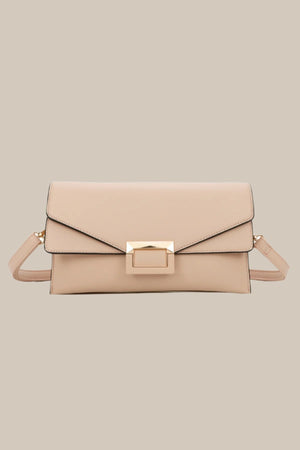 Carraig Donn Pink Clutch Bag With Buckle Detail