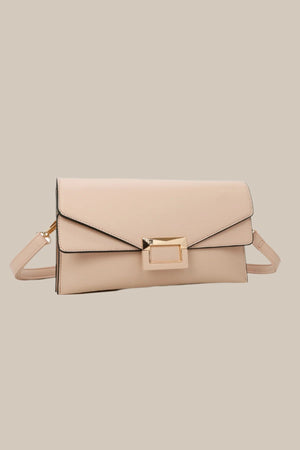 Carraig Donn Pink Clutch Bag With Buckle Detail