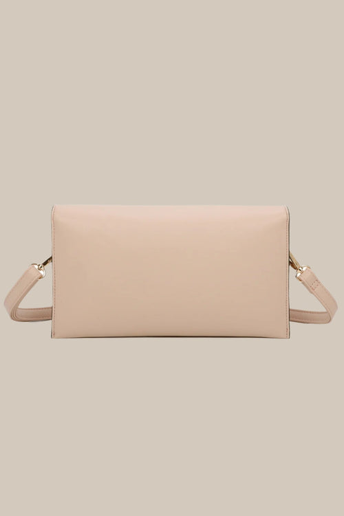Carraig Donn Pink Clutch Bag With Buckle Detail