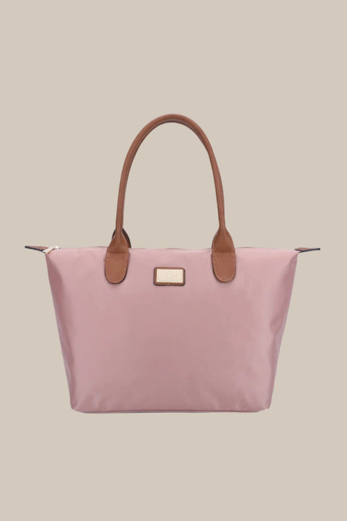 Pink Nylon Tote Bag