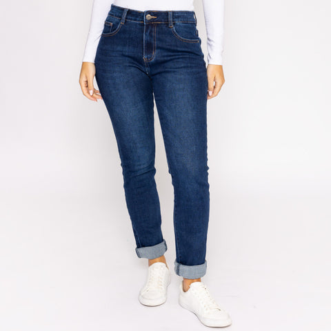 Straight Leg Indigo Jeans